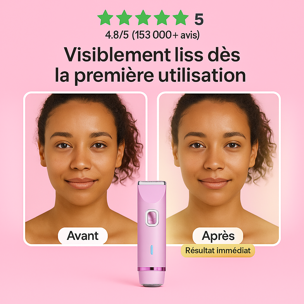 Rasoir Électrique Femme Intime, Sans Douleur & Waterproof