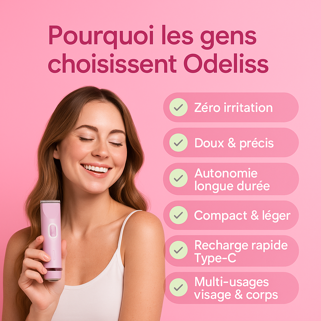 Rasoir Électrique Femme Intime, Sans Douleur & Waterproof