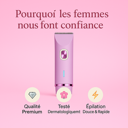 Rasoir Électrique Femme Intime, Sans Douleur & Waterproof